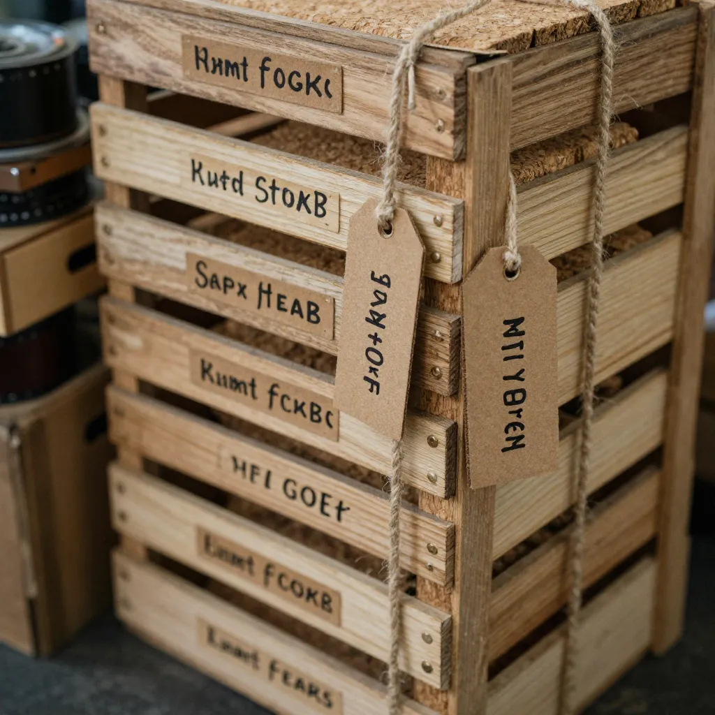 Stapelbare houten kratten voor organisatie